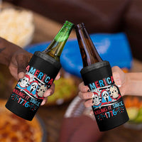 Funny 4th Of July 4 in 1 Can Cooler Tumbler America Killing IT Since 1776 Horror - Wonder Print Shop
