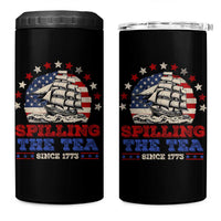 Funny 4th Of July 4 in 1 Can Cooler Tumbler Spilling The Tea Since 1773 - Wonder Print Shop