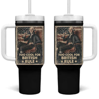Funny George Washington Tumbler With Handle Too Cool For British Rule 4th Of July - Wonder Print Shop