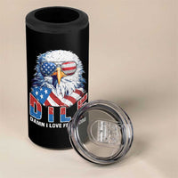 Funny 4th Of July 4 in 1 Can Cooler Tumbler Damn I Love Freedom - Wonder Print Shop