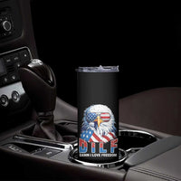 Funny 4th Of July Skinny Tumbler Damn I Love Freedom - Wonder Print Shop