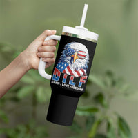 Funny 4th Of July Tumbler With Handle Damn I Love Freedom - Wonder Print Shop