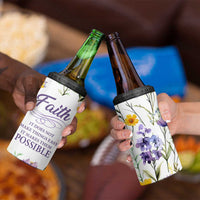 Christian 4 in 1 Can Cooler Tumbler Faith Does Not Make Things Easy It Makes Them Possible - Wonder Print Shop