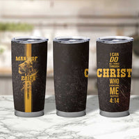 Christian Gifts For Men Tumbler Cup Man Of Faith I Can Do All Things Through Christ - Wonder Print Shop