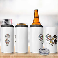 Suicide Prevention Awareness 4 in 1 Can Cooler Tumbler You Matter Semicolon Flowers - Wonder Print Shop