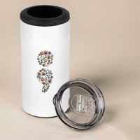 Suicide Prevention Awareness 4 in 1 Can Cooler Tumbler You Matter Semicolon Flowers - Wonder Print Shop