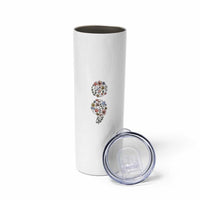 Suicide Prevention Awareness Skinny Tumbler You Matter Semicolon Flowers - Wonder Print Shop