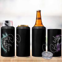 Suicide Prevention Awareness 4 in 1 Can Cooler Tumbler Teal Purple Lion Elephant Be Brave Be Kind - Wonder Print Shop