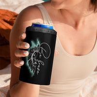 Suicide Prevention Awareness 4 in 1 Can Cooler Tumbler Teal Purple Lion Elephant Be Brave Be Kind - Wonder Print Shop