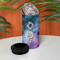 Suicide Prevention Awareness 4 in 1 Can Cooler Tumbler Choose Life Planets Semicolon Teal Purple Galaxy Outer Space - Wonder Print Shop
