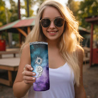 Suicide Prevention Awareness Skinny Tumbler Choose Life Planets Semicolon Teal Purple Galaxy Outer Space - Wonder Print Shop