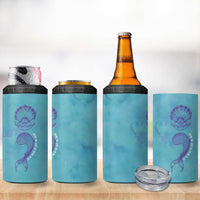 Suicide Prevention Awareness 4 in 1 Can Cooler Tumbler It's Ok To Not Be Ok Mermaid Semicolon Teal Purple Ocean - Wonder Print Shop