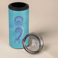 Suicide Prevention Awareness 4 in 1 Can Cooler Tumbler It's Ok To Not Be Ok Mermaid Semicolon Teal Purple Ocean - Wonder Print Shop
