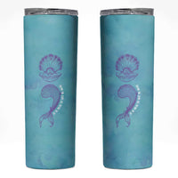 Suicide Prevention Awareness Skinny Tumbler It's Ok To Not Be Ok Mermaid Semicolon Teal Purple Ocean - Wonder Print Shop