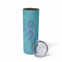 Suicide Prevention Awareness Skinny Tumbler It's Ok To Not Be Ok Mermaid Semicolon Teal Purple Ocean - Wonder Print Shop