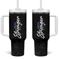 Suicide Prevention Awareness Tumbler With Handle Stay Stronger Your Story Isn't Over Yet - Wonder Print Shop