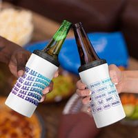 Suicide Prevention Awareness 4 in 1 Can Cooler Tumbler Teal Purple You Are Enough - Wonder Print Shop