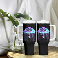 Suicide Prevention Tumbler With Handle Let The Rain Wash Away All The Pain Of Yesterday - Wonder Print Shop