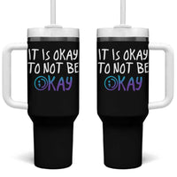 Suicide Prevention Tumbler With Handle It's Okay To Not Be Okay Semicolon - Wonder Print Shop