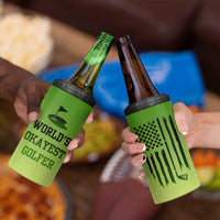 Gifts for Golf Player 4 in 1 Can Cooler Tumbler World's Okayest Golfer