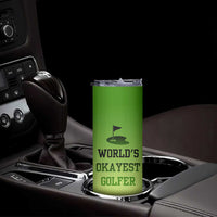 Gifts for Golf Player Skinny Tumbler World's Okayest Golfer