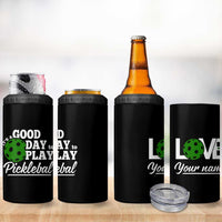 Personalized Pickleball Player 4 in 1 Can Cooler Tumbler Custom Name It's A Good Day To Play Pickleball