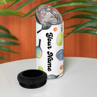 Personalized Pickleball Player 4 in 1 Can Cooler Tumbler Custom Name Pickle Ball Lover