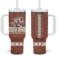 Gifts for Football Lover Tumbler With Handle Touch Down American Football