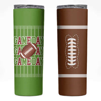 Gifts for Football Lover Skinny Tumbler Game Day