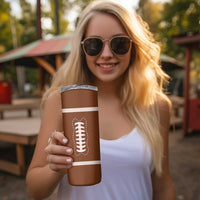 Gifts for Football Lover Skinny Tumbler Game Day