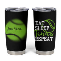 Personalized Tennis Player Tumbler Cup Custom Name Eat Sleep Tennis Repeat