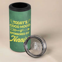 Gifts for Tennis Player 4 in 1 Can Cooler Tumbler Today's Good Mood Is Sponsored By Tennis And Wine