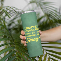 Gifts for Tennis Player Skinny Tumbler Today's Good Mood Is Sponsored By Tennis And Wine