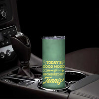 Gifts for Tennis Player Skinny Tumbler Today's Good Mood Is Sponsored By Tennis And Wine