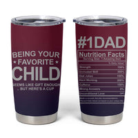 Gifts For Dad Tumbler Cup No.1 Dad Being Your Favorite Child Seems Like Gift Enough - Wonder Print Shop
