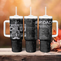 Funny Gifts For Dad Tumbler With Handle My Favorite Child Gave Me This Cup - Wonder Print Shop