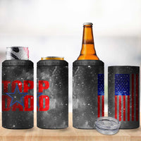 Top Dad 4 in 1 Can Cooler Tumbler American Patriotic Gifts For Dad