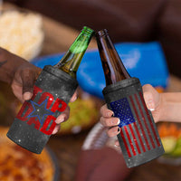 Top Dad 4 in 1 Can Cooler Tumbler American Patriotic Gifts For Dad