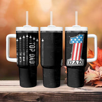 Gifts For Dad Tumbler With Handle Top Dad American Patriotic