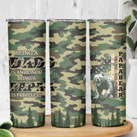 Papabear Best Dad Ever Skinny Tumbler Being A Dad Is An Honor Being A Papa Is Priceless - Wonder Print Shop