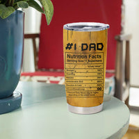 Funny Gifts For Dad Tumbler Cup Dad Man Black Bat Like A Regular Dad But Cooler - Wonder Print Shop