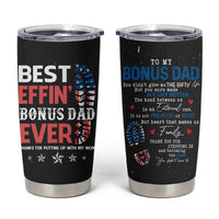 Gifts For Bonus Dad Tumbler Cup Best Effin' Bonus Dad Ever Thank You Step Dad