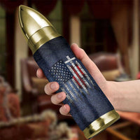 Blessed Dad Christian Bullet Tumbler Christ Cross Patriotic American Flag