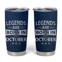 Funny Birthday Gifts For Men Tumbler Cup Legends Are Born In October - Wonder Print Shop