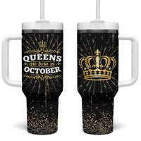 Birthday Gifts For Women Tumbler With Handle Queens Are Born In October - Wonder Print Shop