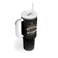 Birthday Gifts For Women Tumbler With Handle Queens Are Born In October - Wonder Print Shop