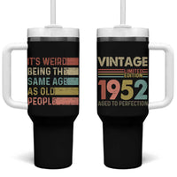 Funny Birthday Gifts Tumbler With Handle Weird Being The Same Age As Old People Retro - Wonder Print Shop