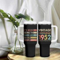 Funny Birthday Gifts Tumbler With Handle Weird Being The Same Age As Old People Retro - Wonder Print Shop