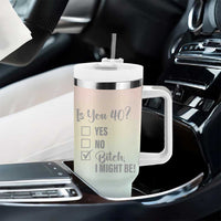 40th Birthday Gifts for Women Tumbler With Handle Is You 40? Bitch I Might Be - Wonder Print Shop
