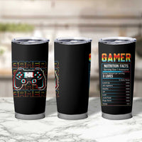 Funny Gamer Nutrition Facts Tumbler Cup - Wonder Print Shop